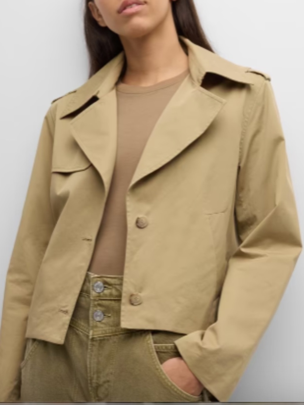Frame Denim Cropped Trench